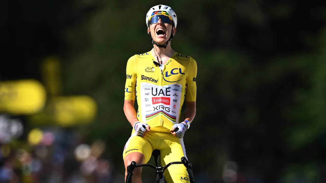 Pogacar wint tiende etappe Tour de France en verstevigt gele trui