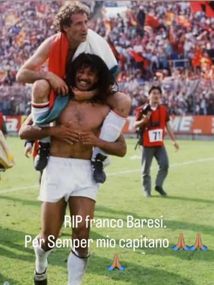 Het Instagram-bericht van Ruud Gullit.Beeld: Ruud Gullit
