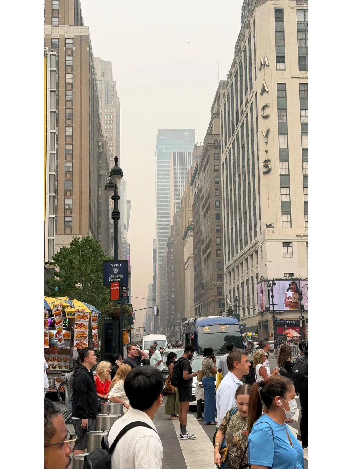 Rook vertroebelt de lucht in New York