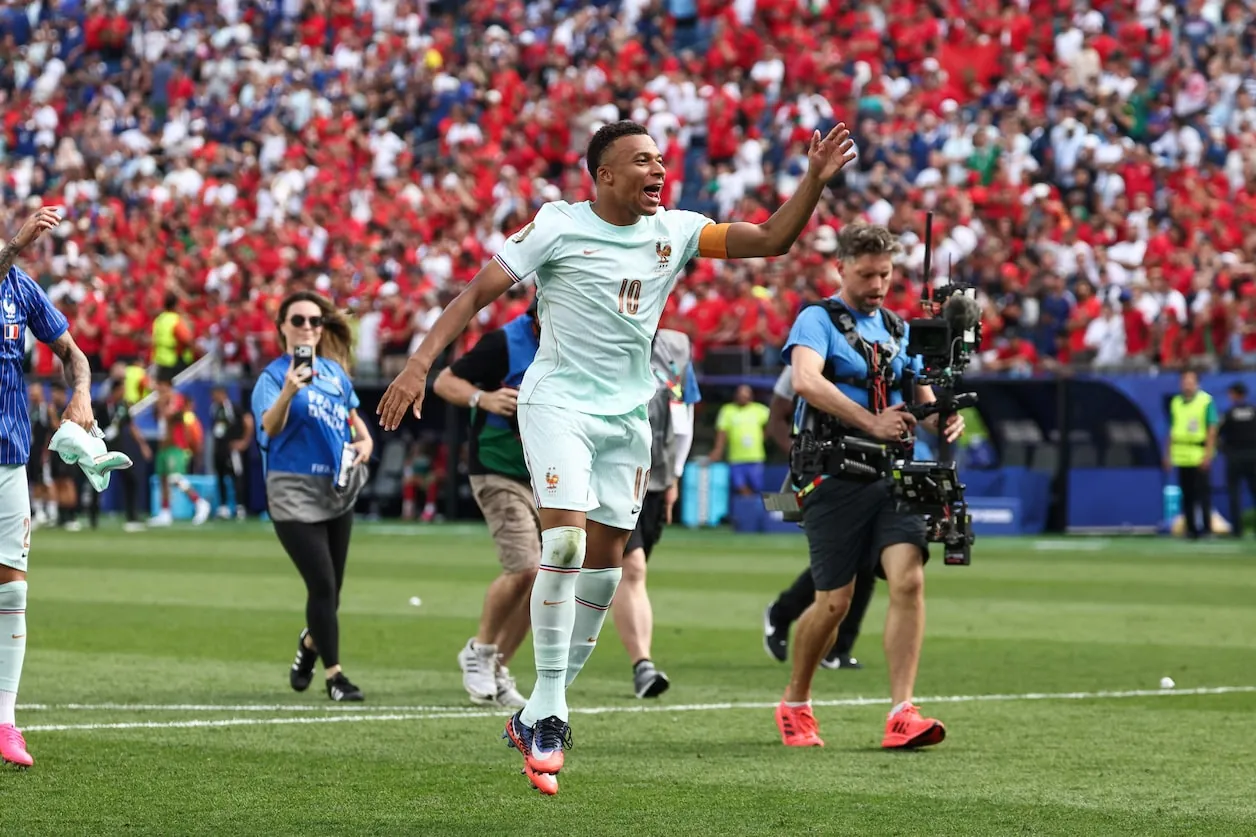 Kylian Mbappé na de wedstrijd.© AFP